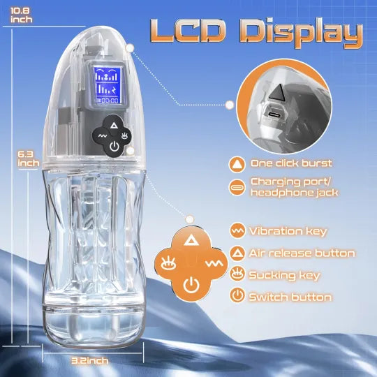 π 2026 Hot-Selling New Masturbator π β π Fully Transparent Vibrating, Sucking, and Moaning Male Masturbator π