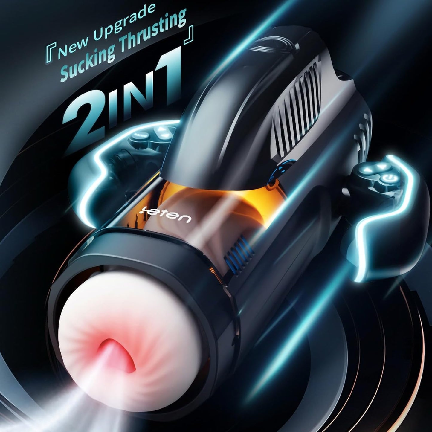 LETEN XS9 High-end Stroker 10 Sucking Thrusting 5 Speeds Heating Masturbator