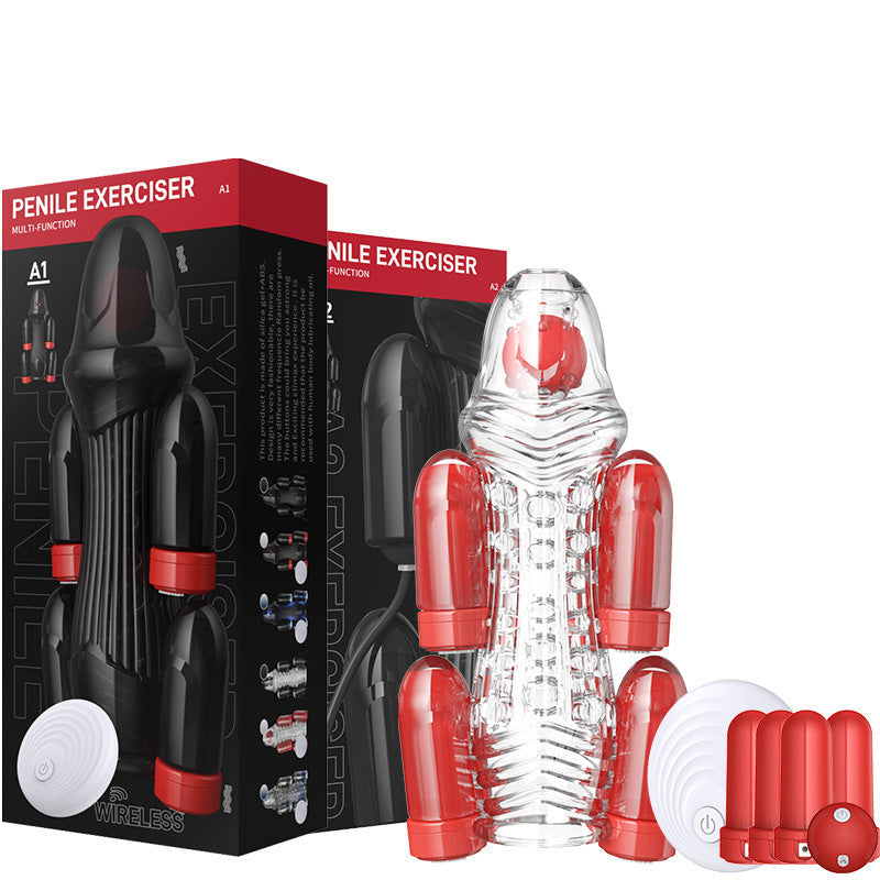 Penis Exerciser Remote Conntrol Glans Vibrator Bullet Glans Vibrator For Men Penis Glans Trainer For Delay Ejaculation Sexy Toys