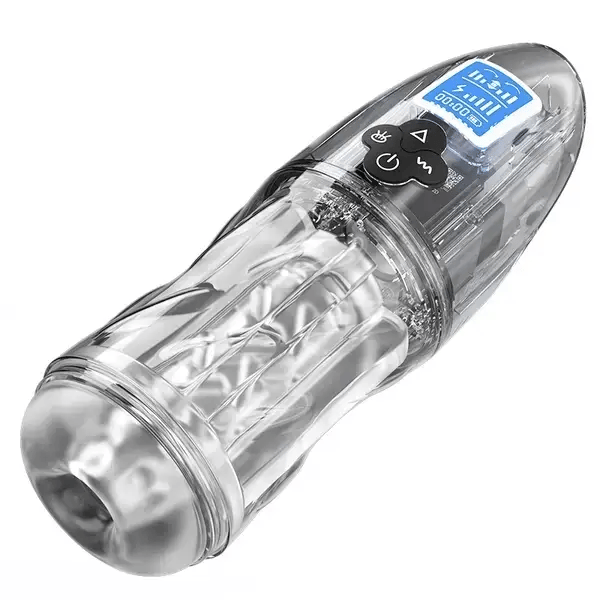 😍 2026 Hot-Selling New Masturbator 🚀 – 💋 Fully Transparent Vibrating, Sucking, and Moaning Male Masturbator 🎁